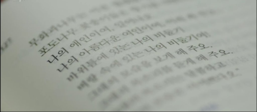 falaseol's tweet photo. halmeony is using samsan tech’s ai to read the bible my heart breaks for her😭 #startup #startupep8 https://t.co/0u4Y704Yag