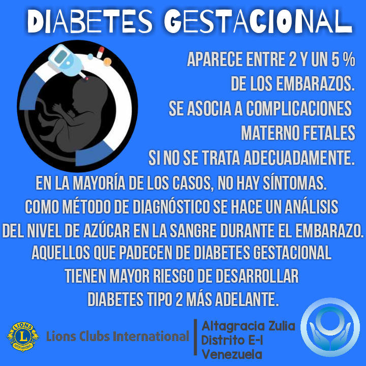 ClubAltazulia's tweet photo. En este mes, hablemos sobre #Diabetes una enfermedad tan común y que tiene muchas variantes, hoy le damos a conocer un poco sobre #DiabetesGestacional
*
*
#ProudLion #LaBondadImporta #FamiliaLeonistica #FarosDeLuz
#DistritoE1 https://t.co/1QmO4u1YvS