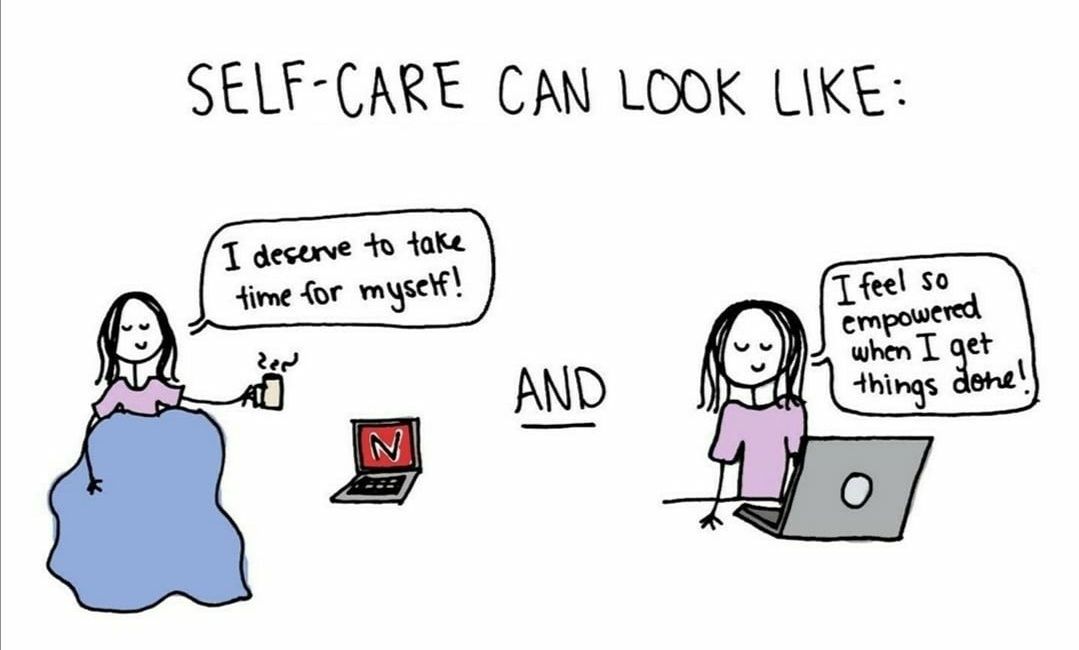Do what works for you and don't feel bad about it. Practice self-care today! 🙌