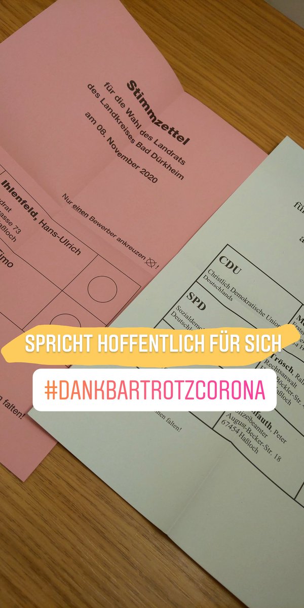 Cross_nerD's tweet photo. Demokratie ist ein gutes gut. Und dass wir demokratisch wählen können in diesen Zeiten macht mich echt happy.
#DankbarTrotzCorona #demokratie #wahlen https://t.co/uHZc4IzmYo