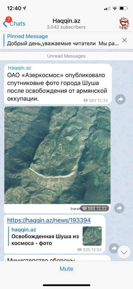 Media of #Azerbaijan need to prove lies spreading by president Ilham Aliyev about capture of Armenian city Shushi in #Artsakh. What they do: as a prove they publish very bad quality satellite photo. That's al you need to know about situation with media in Azerbaijan
