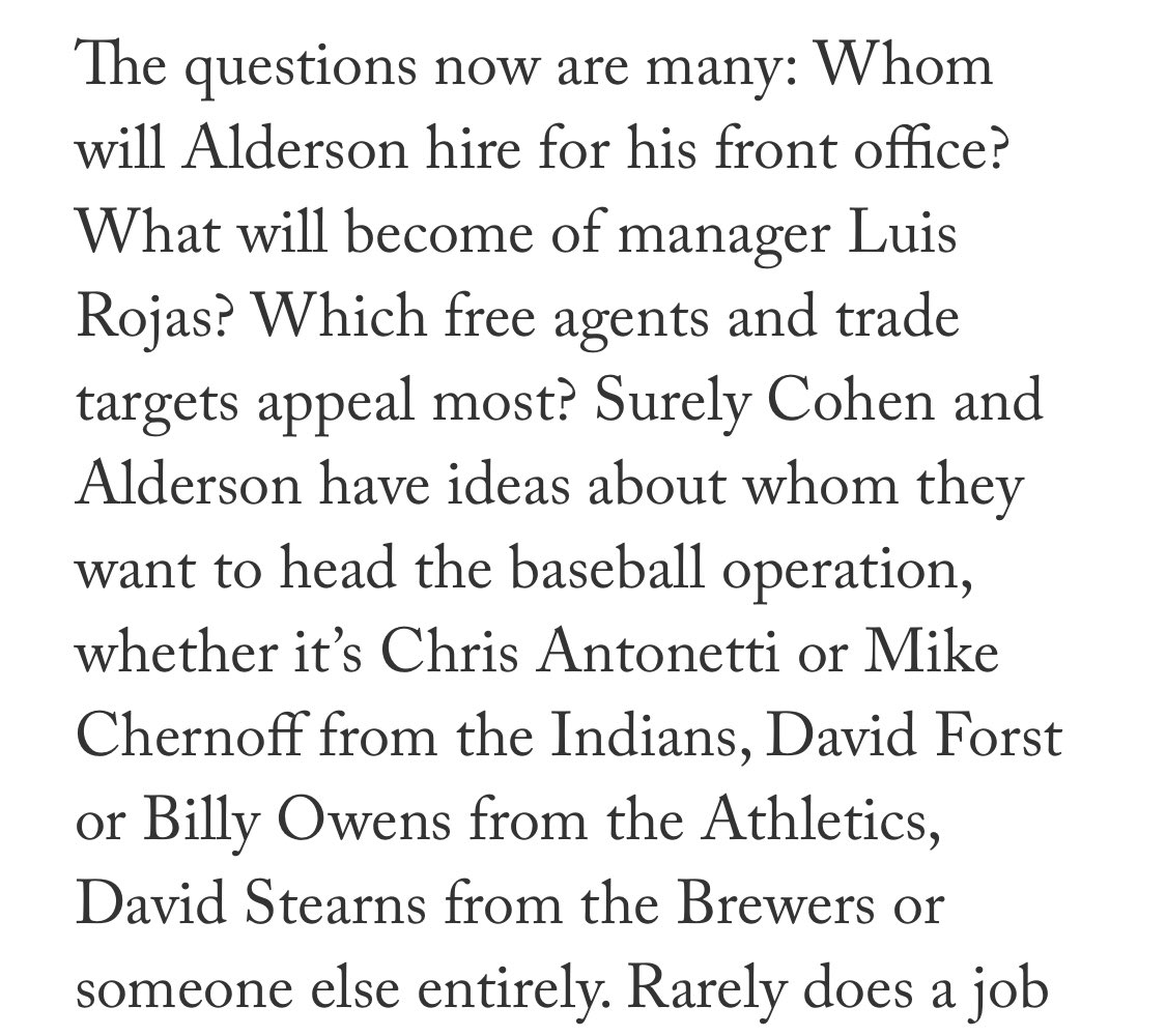 I offhandedly mentioned Chris Antonetti potentially leaving after Buster Olney suggested him in a piece. Now Rosenthal has put not only Antonetti in print, but Chernoff too.