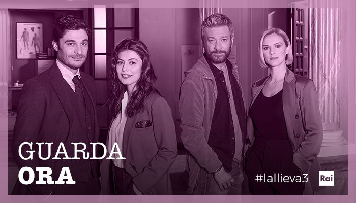 Siete pronti? Emozioni in arrivo! #LAllieva3 <a href="/RaiUno/">Rai1</a> #LAllieva <a href="/LinoGuanciale/">Lino Guanciale</a> #AlessandraMastronardi <a href="/SergioAssisi/">Sergio Assisi</a> #AntoniaLiskova <a href="/GiorgioMarche13/">GiorgioMarchesi</a> <a href="/pierspollon/">Pierpaolo Spollon</a> <a href="/EmmanueleAita/">Emmanuele Aita</a> <a href="/agofrago/">Francesca Agostini</a> <a href="/fabrizioconigl1/">fabrizio coniglio</a> <a href="/chiaramastalli/">chiara mastalli</a> @annadalton_