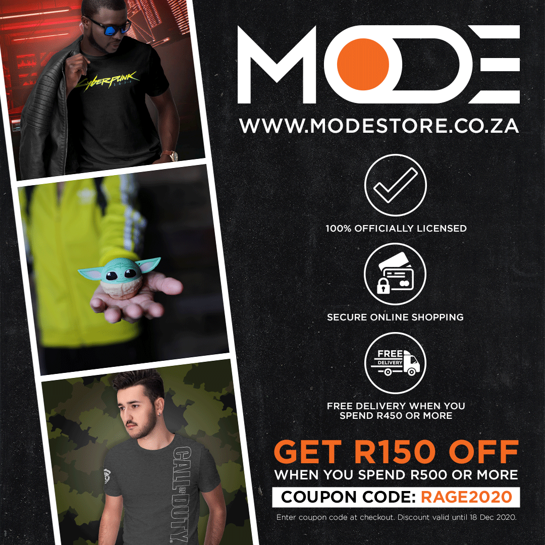 rAgeExpo's tweet photo. Mode has an exclusive #rAgeExpo2020 code to use at checkout all weekend! 
R150 off when you spend R500 or more on https://t.co/yept5QeiMF

@ModeStoreSA #18yearsofawesome https://t.co/lftr3LRP46