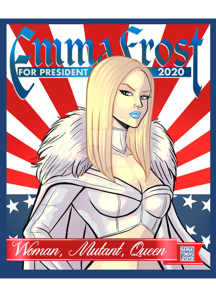 😉😍 Emma Frost for president by Serge Towers