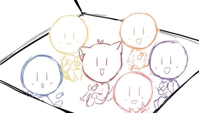 ラフもなんかゆる可愛かったので…? https://t.co/17CsvZR1zK 