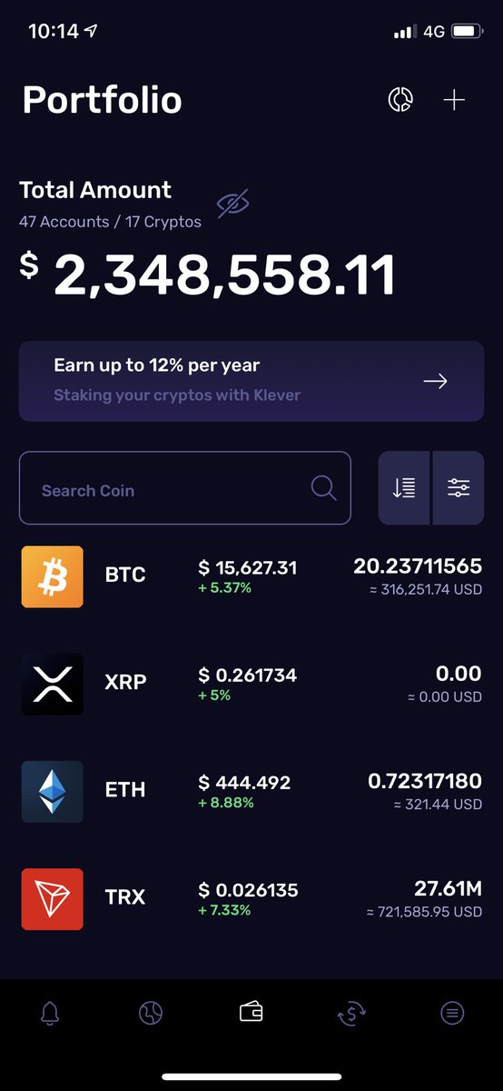 Klever, the best multi account experience for your crypto. Don’t you agree? Comment below, you may be lucky today  🍀 #GetKlever ➡️ onelink.to/klever-invite