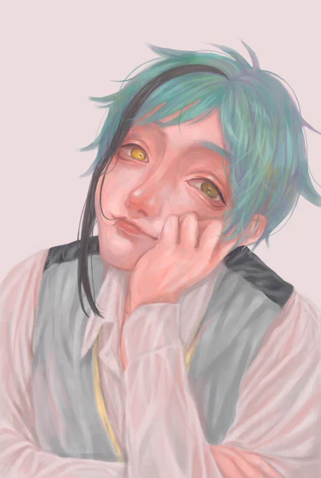ガトちゃんの絵柄真似してフロイドくん描いてみました〜(許可済)
厚塗り初挑戦で難しかったけど楽しかった……? 