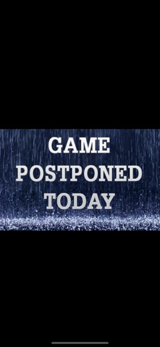 Our game in Unity this afternoon ha been postponed.