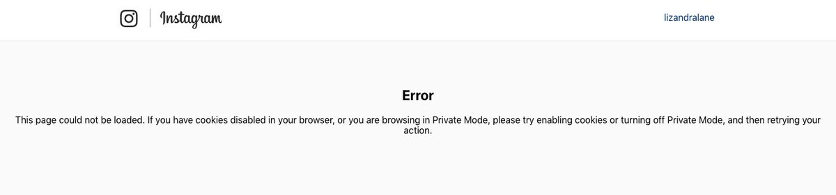 Itslasagna's tweet photo. @instagram Trying to temp disable my account. Not viewing in private mode, and cookies are enabled but I am getting this message everytime. Please help. https://t.co/qX0epvuGhM