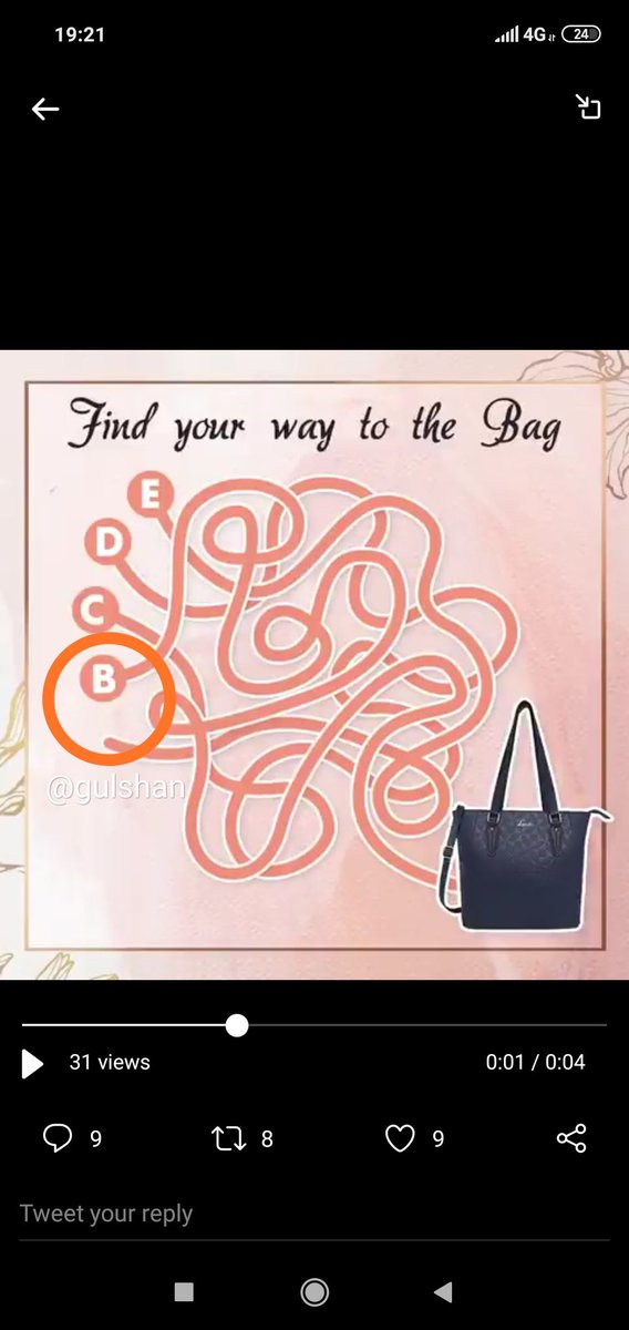 realgulshaan's tweet photo. @LavieWorld Option B is the way to the Bag 👜
#sundayfunday #findyourway #fungame #contestalert #contesttime #handbag #satchelbag #fastestway #festivefun #stylishbag #giveawayalert @LavieWorld join @v_srikanth70 @riyazali4312 @NishantJain_88 @sanchitabhartiy @prince084 @Gaurang321 @karan875 https://t.co/C0tk9mFOF4
