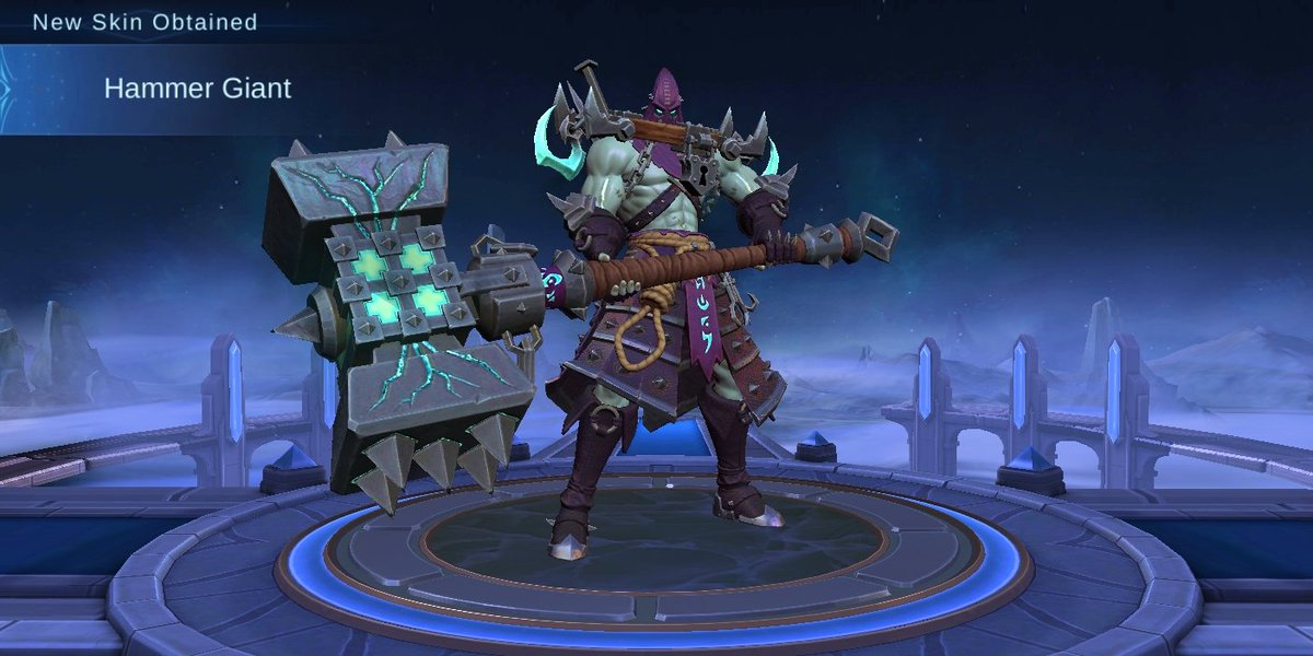 I just obtained a new skin Hammer Giant in Mobile Legends: Bang Bang! Let's face off against the world's best MOBA players together! 
r8qs.adj.st/?adjust_t=ynou…