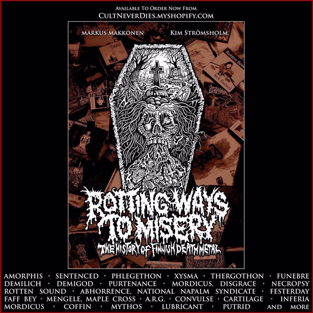 We are part of the Rotting Ways to Misery book - The History of Finnish Death Metal, released November 2020.

Available to order at CultNeverDies.myshopify.com #amorphis #rottingwaystomisery @CultNeverDies