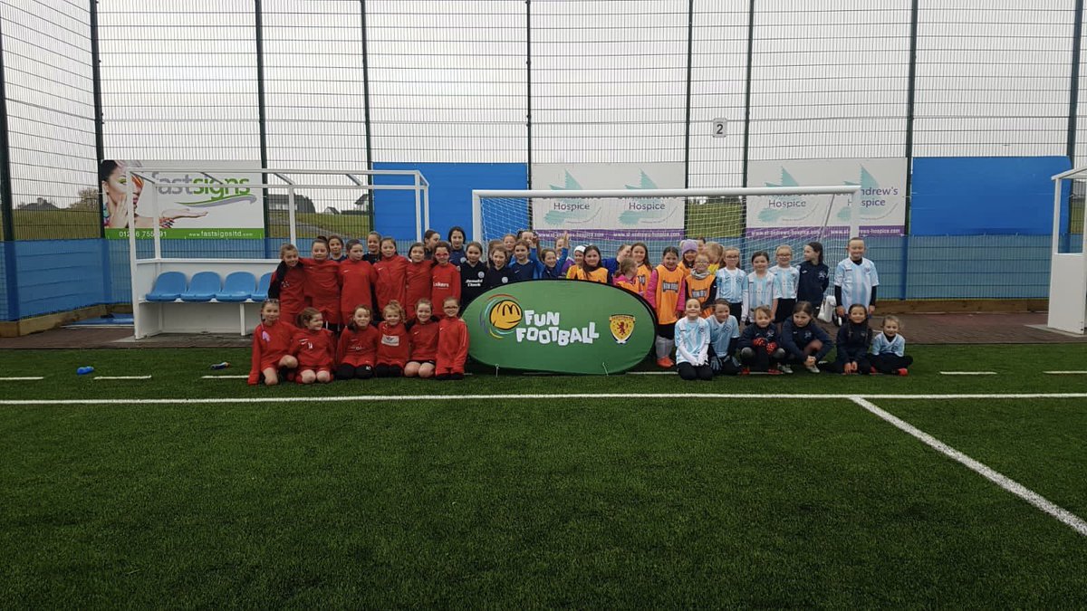 GartcairnFA's tweet photo. Fantastic morning for the girls playing in rainy conditions with a huge SMILE.  Thanks to @ScotFACentral and @FunFootballUK who make it happen! https://t.co/NK487BprqH