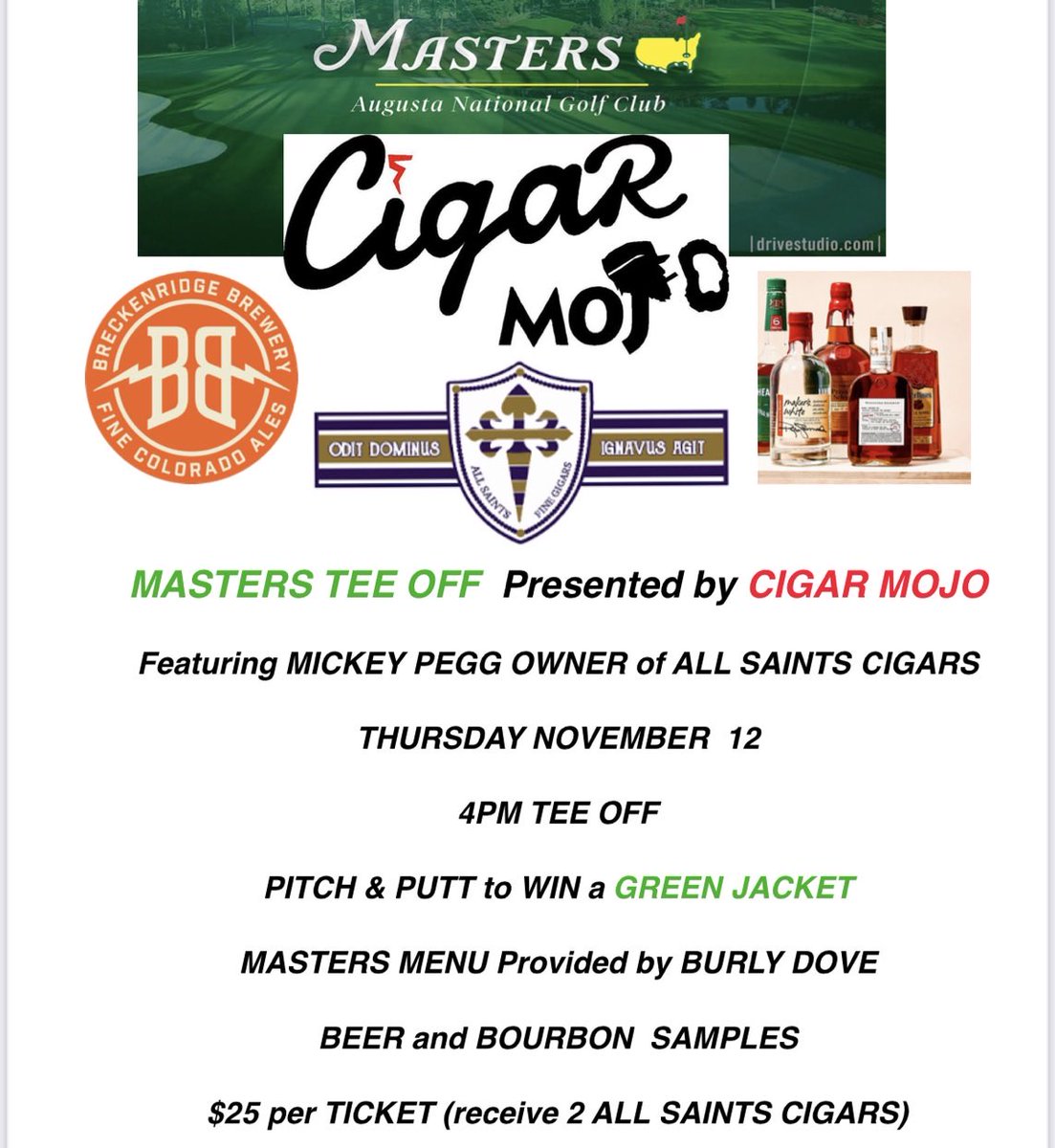 CigarMojo's tweet photo. Masters Tee Off Party At Cigar Mojo — Taking Place At Cigar Mojo, on our outside Cigar Pa... https://t.co/f5BSzmdOgi https://t.co/gK7WMhXIjC