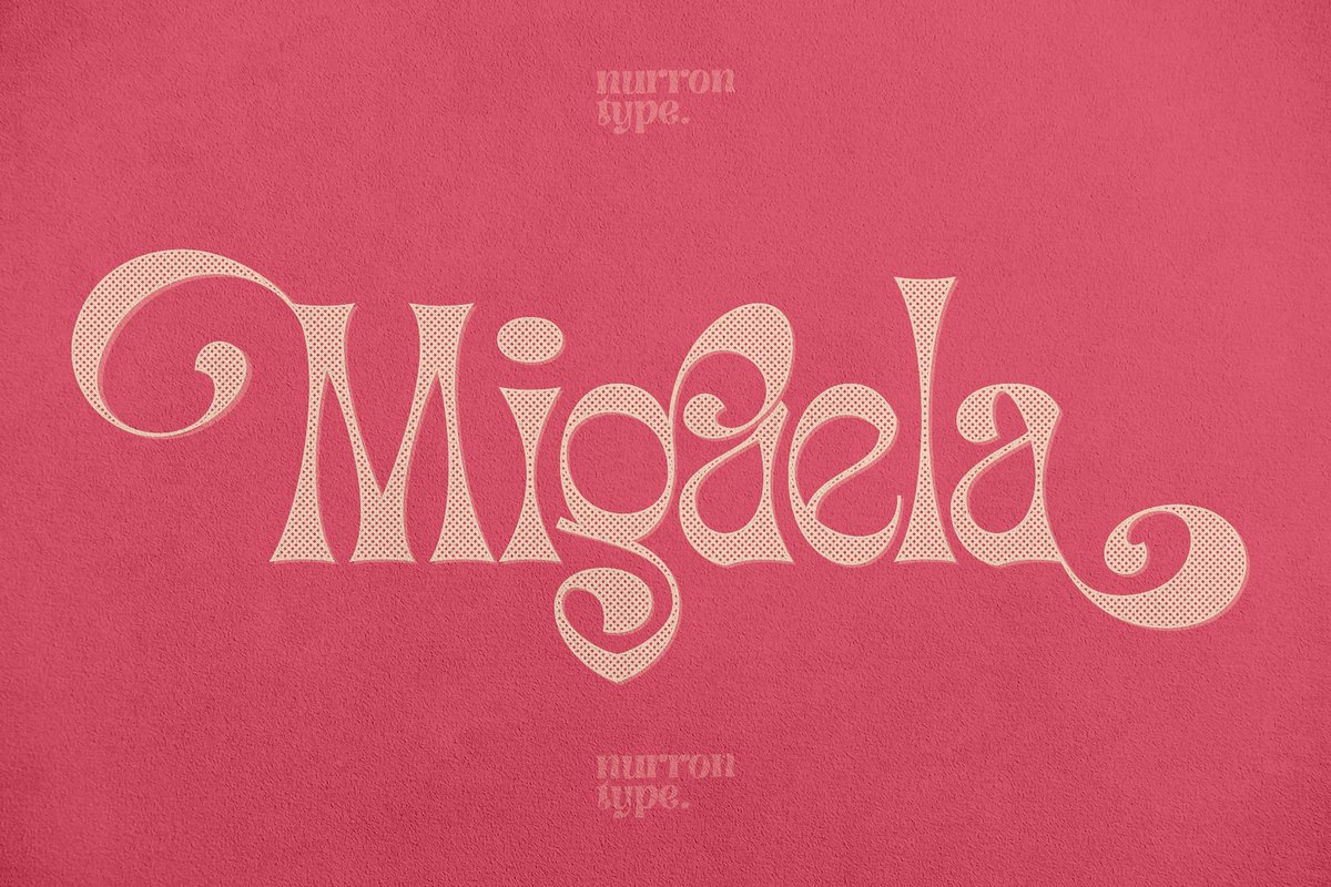 nurrontype's tweet photo. Nurrontype no. 17, Migaela, release next week. @MyFonts https://t.co/Z51nA25oo3