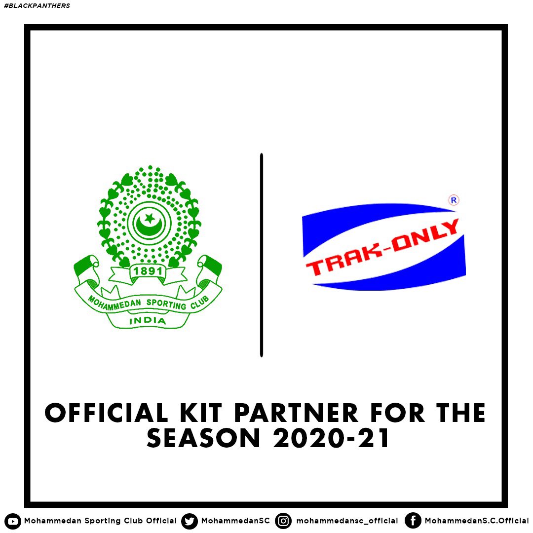MohammedanSC's tweet photo. Mohammedan Sporting Club welcomes Indian based sportswear company Trak-Only as their official kit partners for the upcoming season 2020-21 โช๏ธโซ๏ธ๐ช๐ป๐ฎ๐ณ๐โฝ๏ธ
#JaanJaanMohammedan
#BlackPanthers
#officialkitpartner
#IndianFootba https://t.co/jjvqMGEmvK