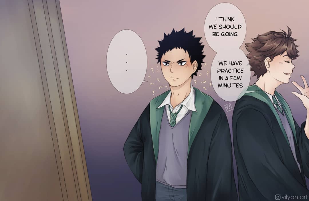 Part 2 - Half-Lie.
So many of you asked me to draw part 2, so I did! Hope you like it!
✨"Erised stra ehru oyt ube cafru oyt on wohsi."✨
#iwaoi #haikyuu #harrypotterau #oikawa #iwaizumi 