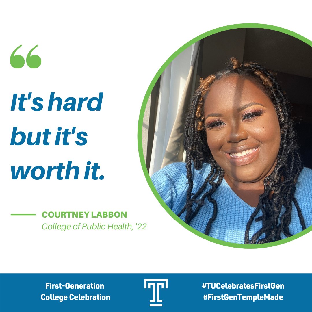 TempleUniv's tweet photo. As part of the national First-Generation College Celebration, we're celebrating all of our first-gen Owls! #FirstGenTempleMade
Hear from some of them about what the first-generation college student experience is like and what it means to them. β¬ https://t.co/eK0gqYudbh