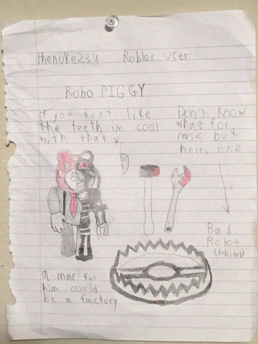 Chager99's tweet photo. @DaRealMiniToon Excuse me Mr Minitoon, my son was drawing these pig characters all night long and this one he was his favorite, and he wanted me to show you. https://t.co/rN5VQScfW4