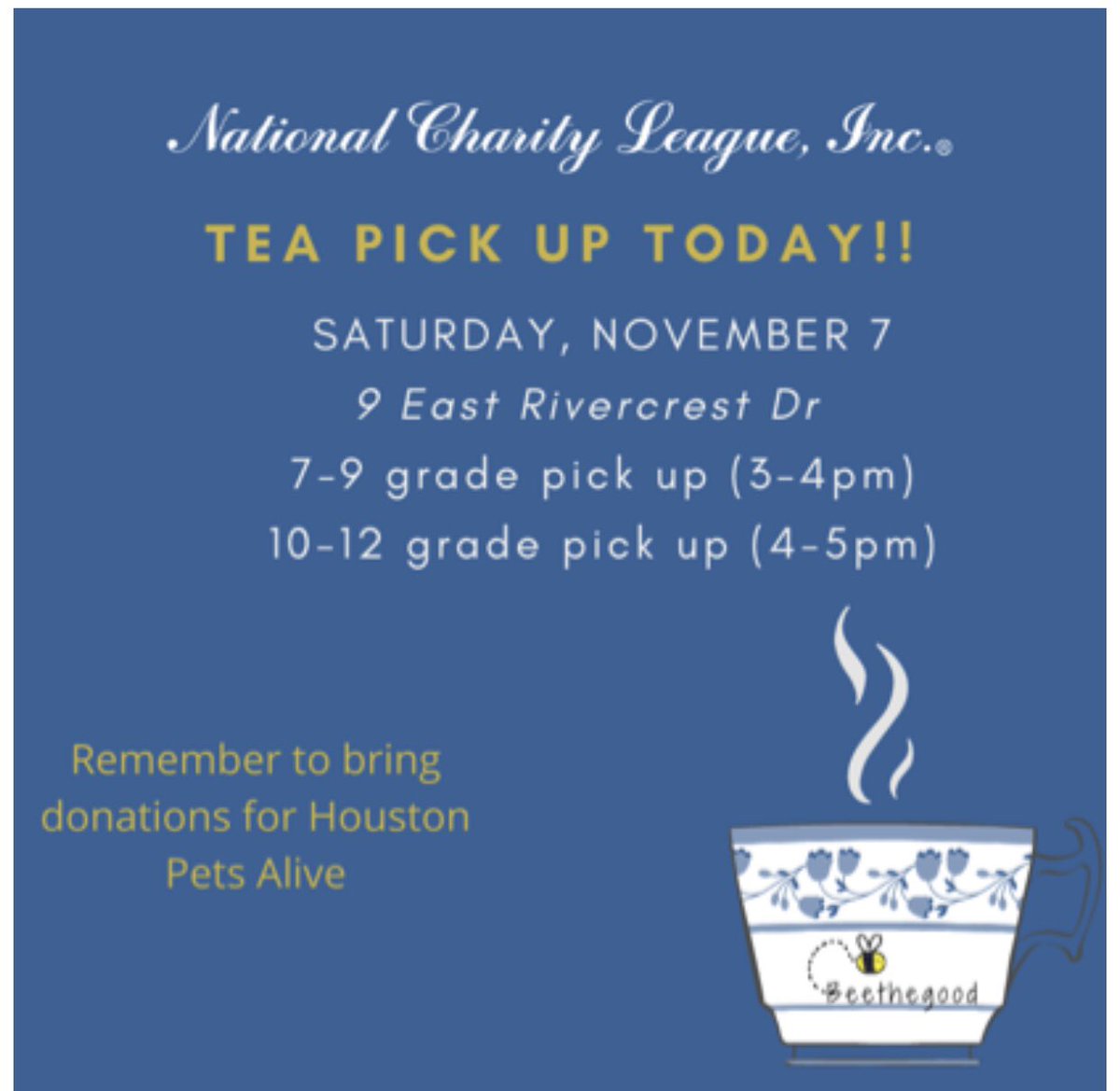 nclbrightstar's tweet photo. What a glorious day it was to prepare for #mothersaughter tea! Our pickup stations were bee-utiful and we also were able to make our donations to @petsalive https://t.co/xcpH3M3wlf