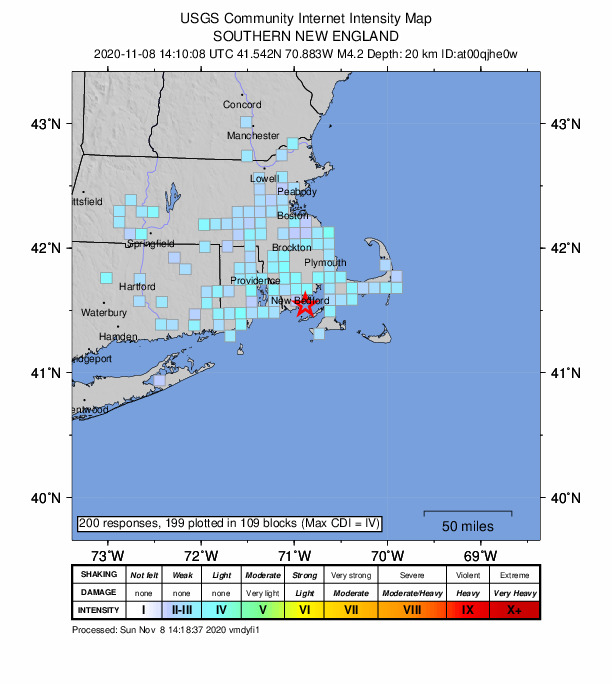 #BREAKING: USGS reports preliminary magnitude 4.2 earthquake centered in Buzzards Bay. Shaking was felt all across eastern Massachusetts, Rhode Island and southern New England.  Did you feel it?