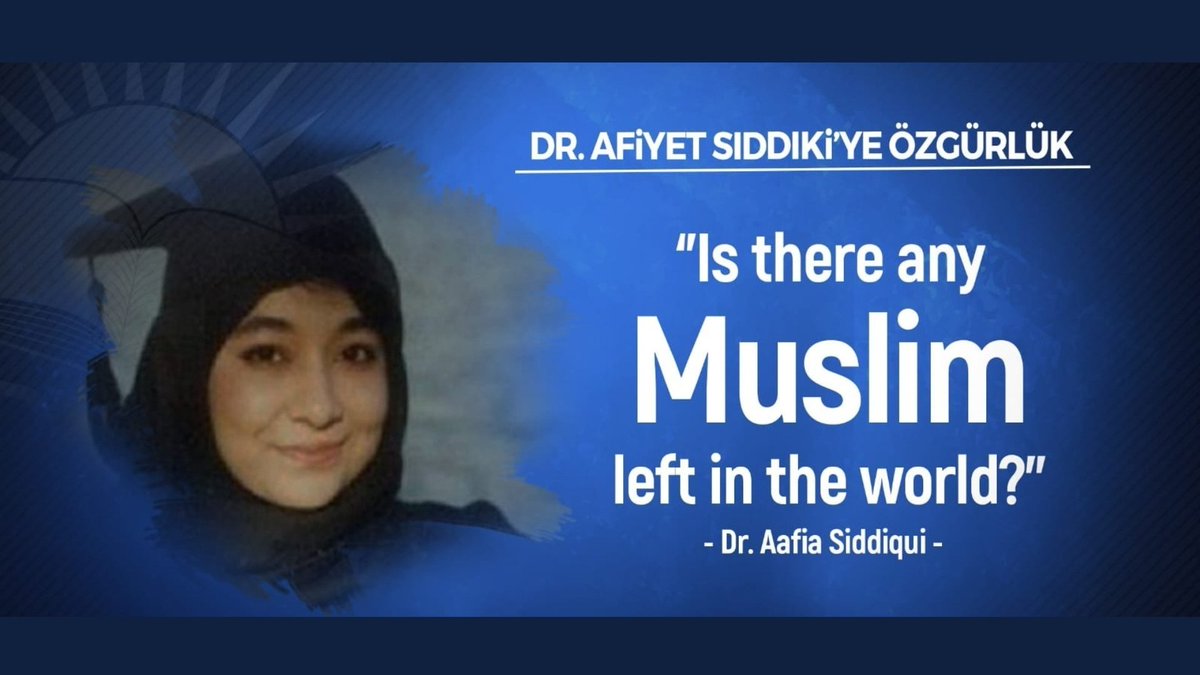 yyasaryyavuz's tweet photo. Ümmetin namusu hala esaret altında

2003’te ABD'ya bağlı CIA tarafından kaçırılıp suçsuz yere en ağır işkencelere maruz kalan Pakistanlı bilim insanı Âfiyet Sıddıki yıldır hala esir.

#AfiyeSıddıkiyeÖzgürlük #FreedomForDrAafia https://t.co/pGeImWK5rX