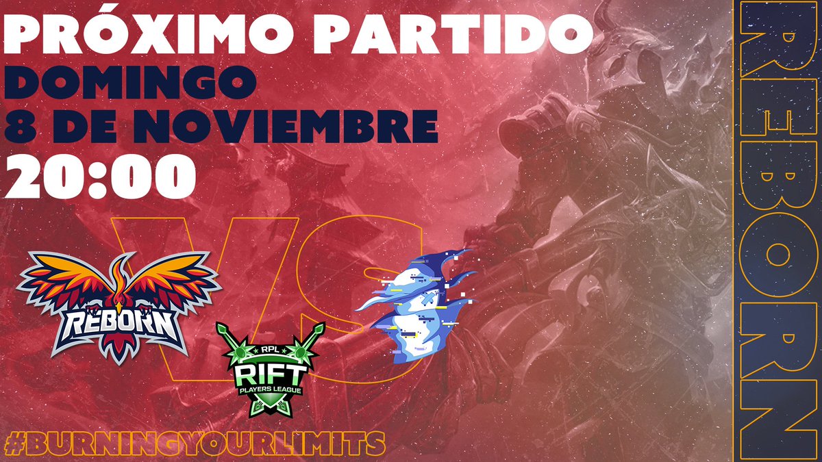 Reborn_Esp's tweet photo. Esta tarde juegan los #ASHES en la Grieta del Invocador vs. Team Exilied.

Apretamos contra el rival n°1 de la tabla en la @RankedPlayers 

Puedes verlo en streaming aquí ⬇️
https://t.co/d9Y6AlXrbP https://t.co/hl6jw5eIxc