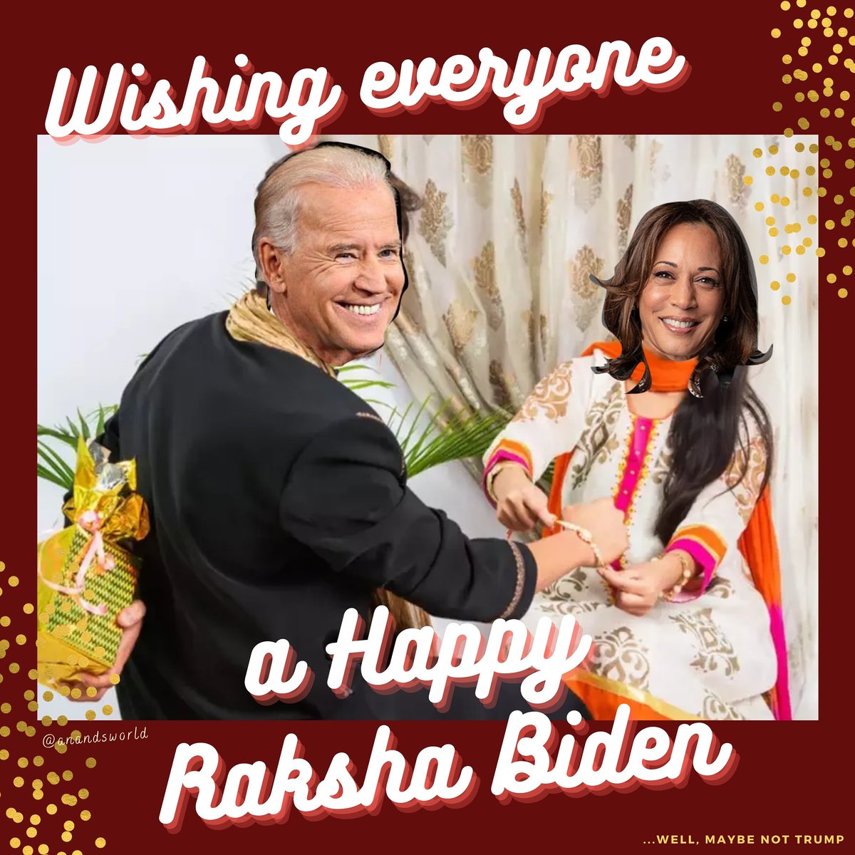 add143's tweet image. While Hindu's celebrate #rakshabandhan is celebrated in July/August, it looks like Americans, can now celebrate their own version in November (at least for the next 4 years)
#memes #joebiden #BidenHarris2020 #bidenmemes #Election2020memes #lol #funnymemes #indianmemes #desimemes