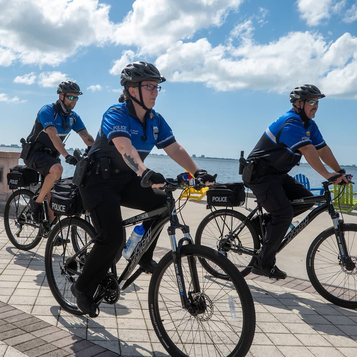 CampusPoliceSRQ's tweet photo. We hope everyone has been having a good weekend! Here are some of our bike patrol officers and sergeant at the Bayfront enjoying the ride. The Bayfront area is a great place to get away and relax! #ncf #usfsm #campuspolice #police https://t.co/It8LvA9ucj