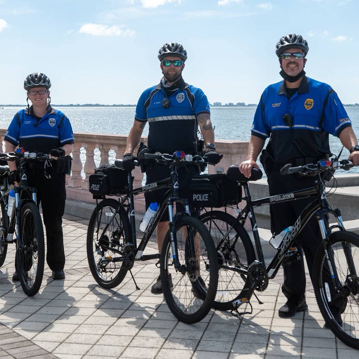 CampusPoliceSRQ's tweet photo. We hope everyone has been having a good weekend! Here are some of our bike patrol officers and sergeant at the Bayfront enjoying the ride. The Bayfront area is a great place to get away and relax! #ncf #usfsm #campuspolice #police https://t.co/It8LvA9ucj