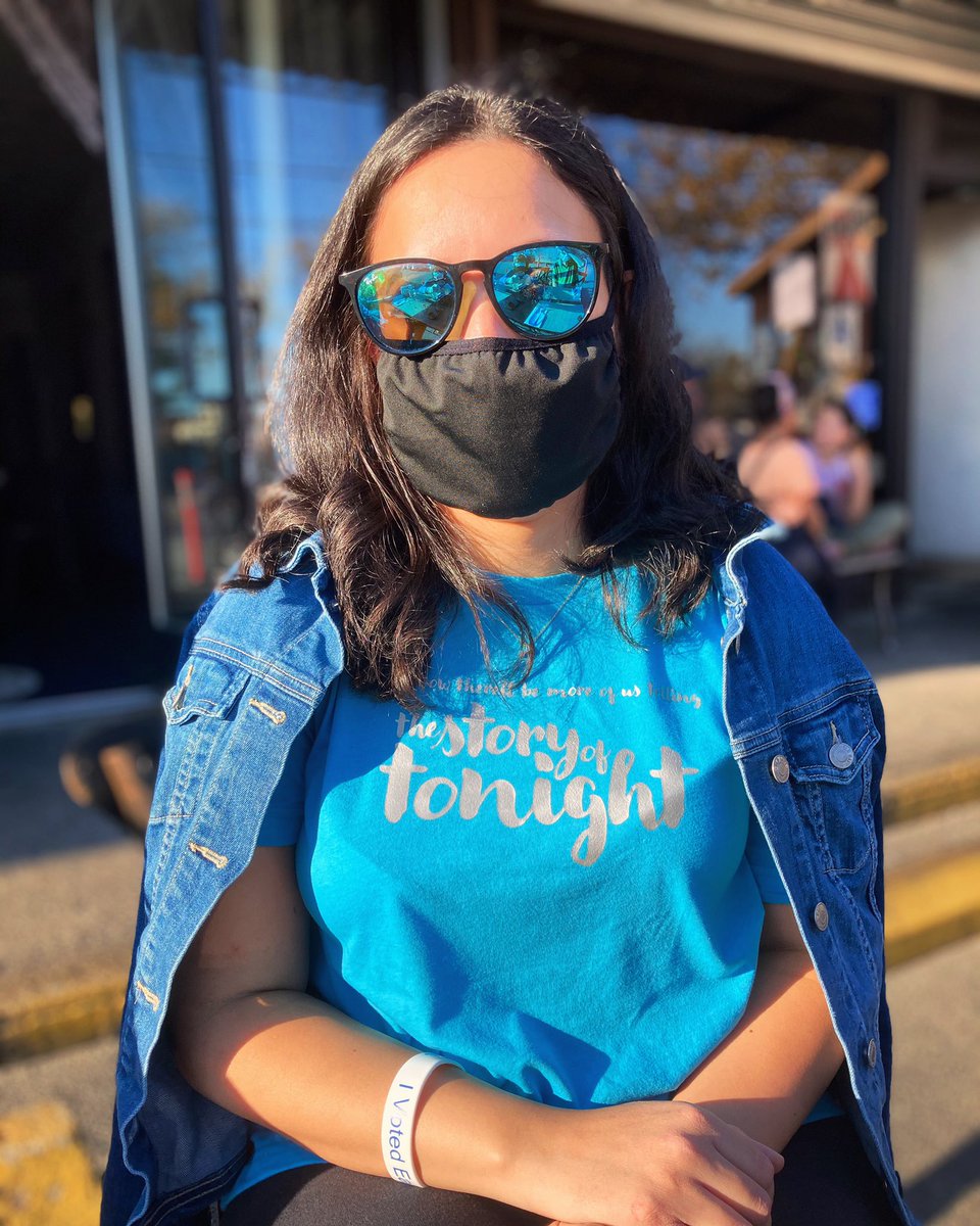 taliacaryn's tweet photo. Lyrics to #StoryofTonight have been stuck in my head for the last month. Made this shirt Tuesday hopeful to wear it last night. Let the work begin. Love wins. Kindness wins. Science wins. Tomorrow there’ll be more of us...telling the story of tonight. 💙⭐️@Lin_Manuel @LacketyLac https://t.co/isaqW5gLay
