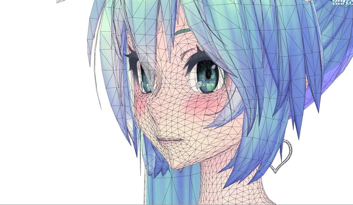 コウ On Twitter こんばんはっ ゚ ゚ 頬染め 材質って 透過素材で顔材質の手前に 浮いてるんですが Rayって透過表現が苦手で 頬染め材質の透過部分が半透明のシートみたい になって見えてます D ノ