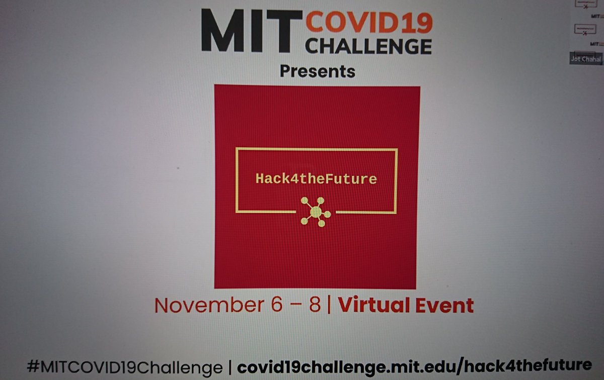 elgibreen's tweet photo. Day 2 of #Mentoring with #Hack4TheFuture #mitcovid19challenge
Honored to be a mentor at such dynamic community..
@MITvsCOVID19
#hackathon https://t.co/yDNC89Pn7s