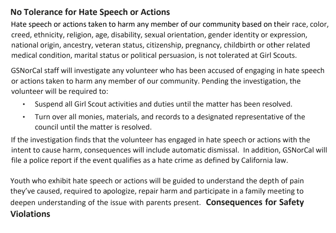 ConceptualJames's tweet photo. Girl Scouts is going full Woke. Troop leaders will have to affirm we live in a systemically racist society or risk being removed. Anyone who identifies as a "girl-identified person" can participate. Pronouns required. https://t.co/svAAZ6p0BS
