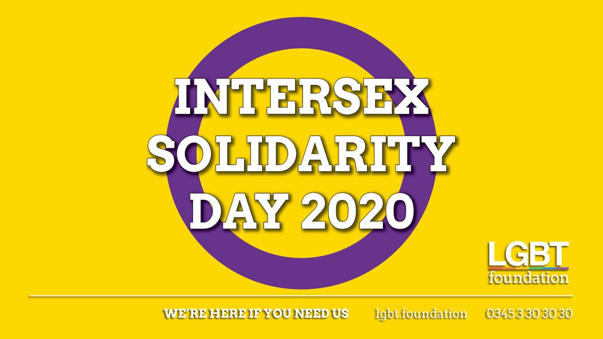 LGBTfdn's tweet image. Today is #IntersexSolidarityDay 💛💜💛

We are proud to support the full diversity of LGBT communities, including those who are intersex.

We stand in solidarity with our intersex siblings fighting against discrimination and for intersex rights. 

#EqualityWins