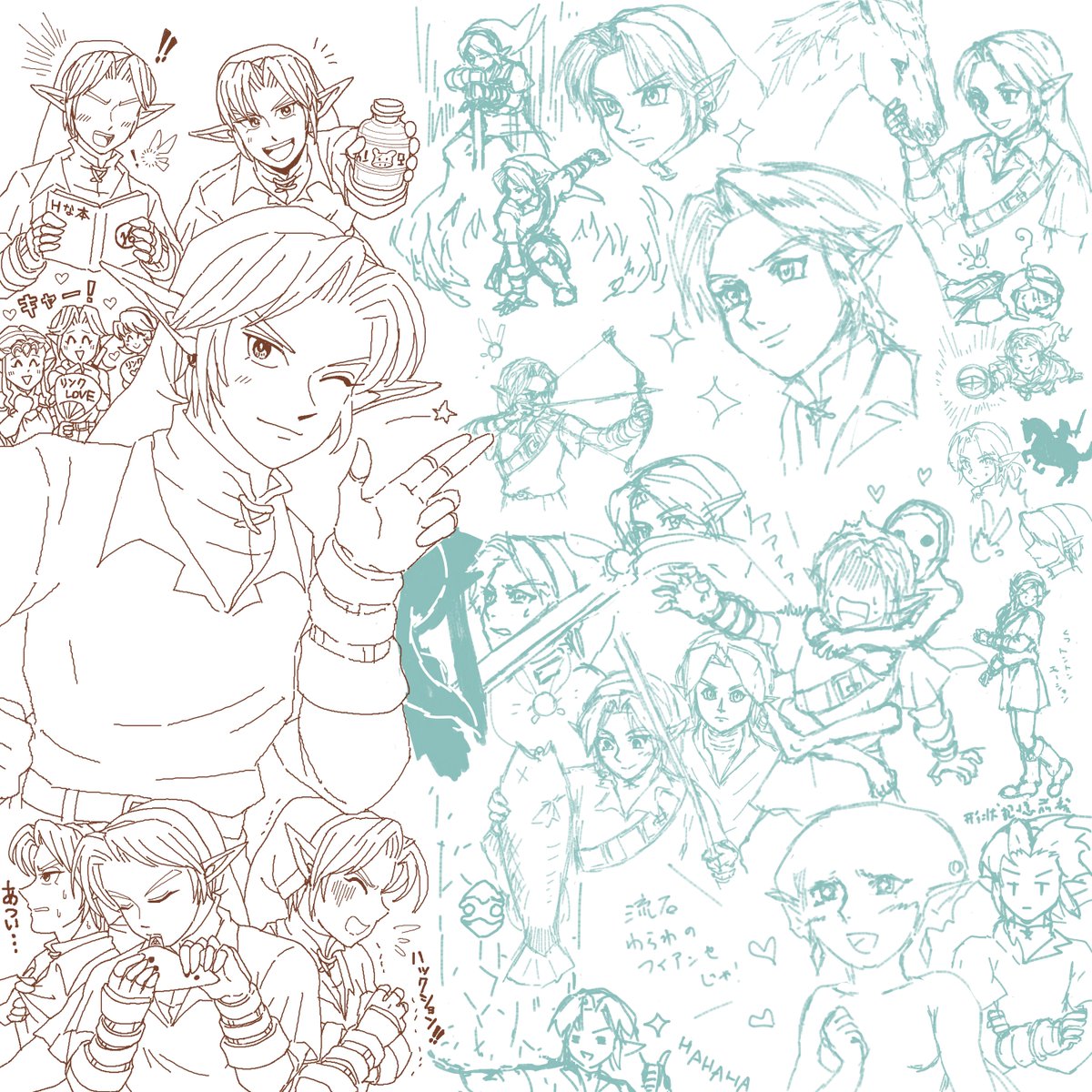 Mihamachikaさん Mihama66 とコツコツ絵チャで時オカリンクを Pape のイラスト Mihamachikaさん Mihama66 とコツコツ絵チャで時オカリンクを Pape のイラスト