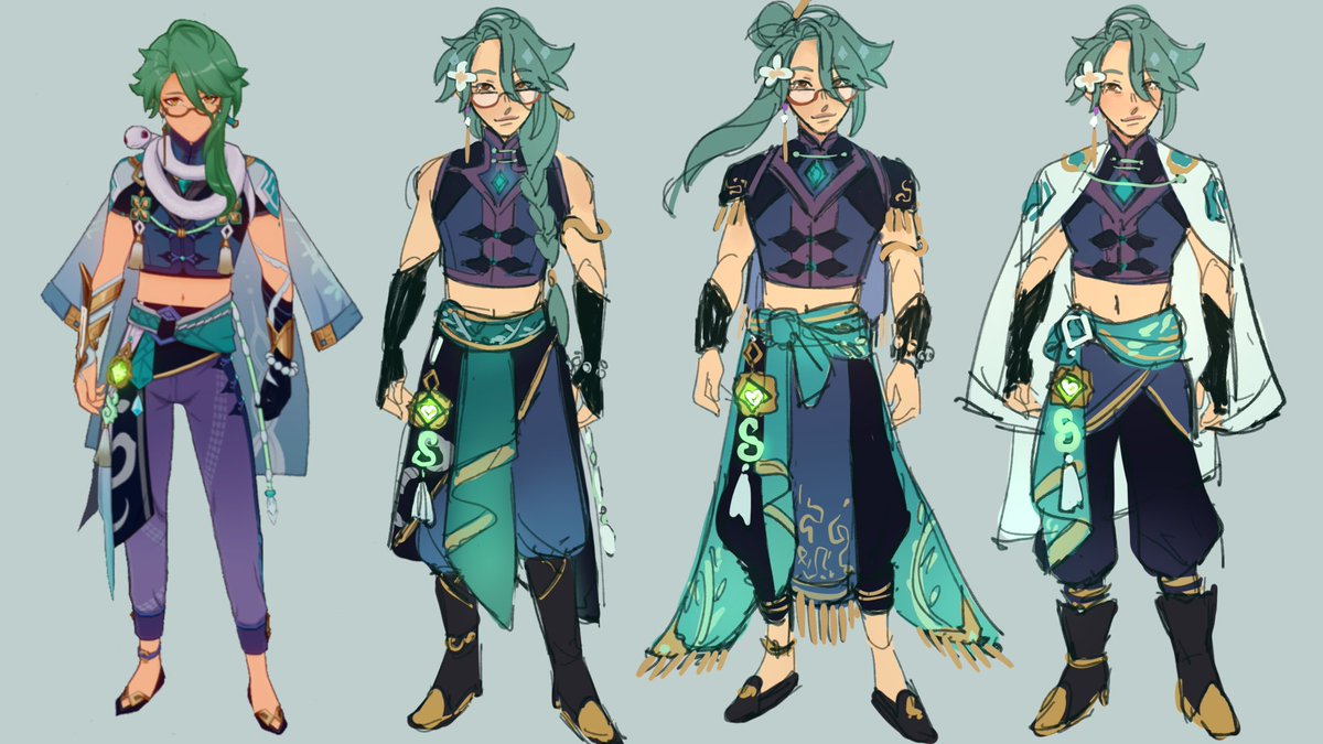 baizhu redesigns 😳😳 #GenshinImpact #原神