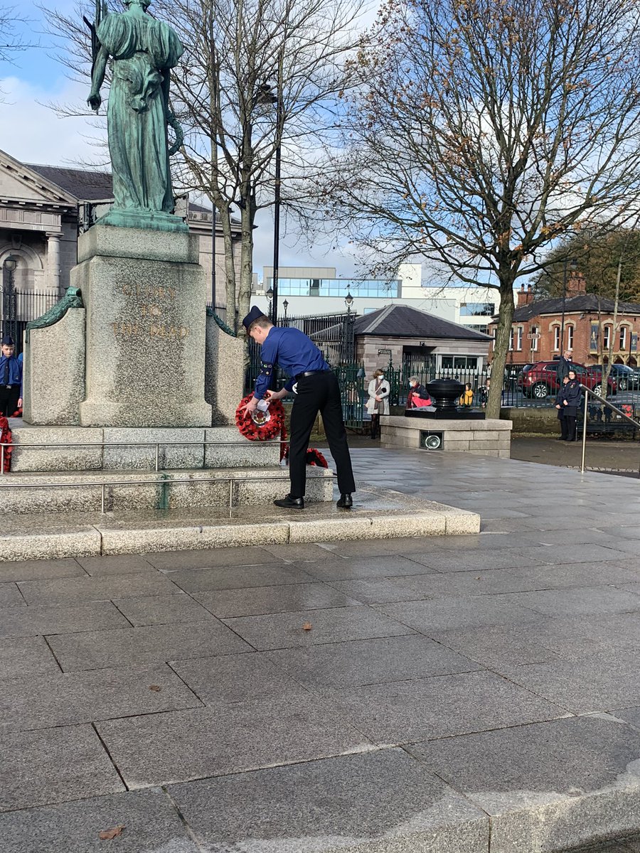 1armBB's tweet photo. Not our usual Remembrance Sunday, thanks to the Boyd family who laid a wreath on behalf of the Company at the Cenotaph this morning. #WeWillRememberThem #BoysBrigade https://t.co/qu739zsy1Q