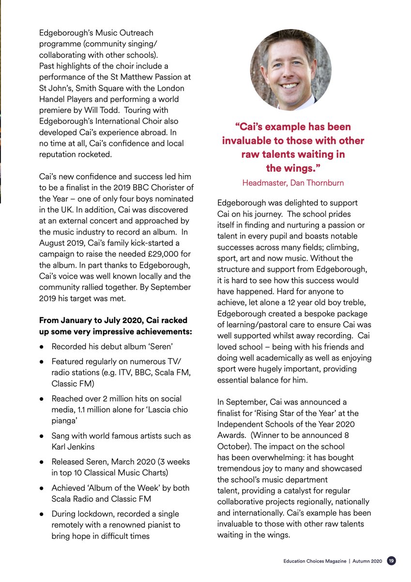 Delighted to feature in the fantastic <a href="/edchoicesmag/">Education Choices Magazine</a> edited by <a href="/chloeabbott02/">Chloe Abbott</a>. All <a href="/Edgeborough/">Edgeborough School</a> are really proud of OE <a href="/CaiThomasOffic1/">Cai Thomas</a> who is now <a href="/KESWitley/">King Edward's Witley</a>. A real success story all round! #edgingahead <a href="/claphammums/">ClaphamMums</a> <a href="/farnhamherald/">Farnham Herald</a> <a href="/SurreyMummy/">Surrey Mummy Team</a> <a href="/FamiliesSWLon/">Families South West</a> <a href="/SouthLondonMums/">South London Mums</a>