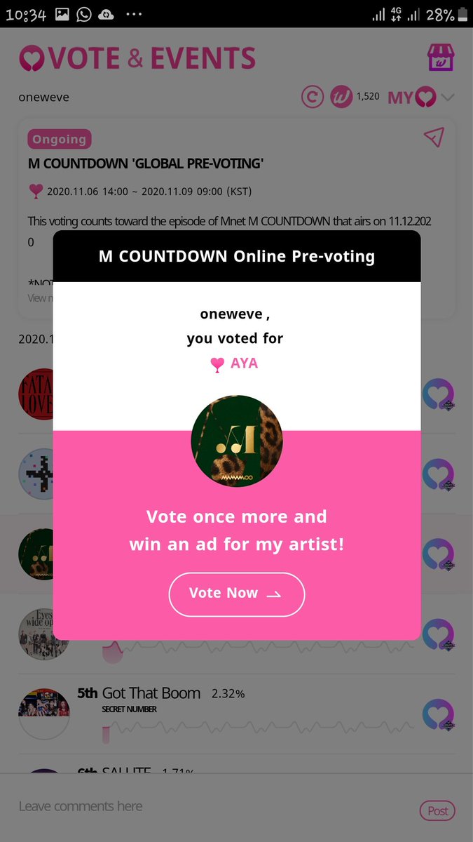 hyunguitarist's tweet photo. @ByulYootaeMult1 @official_ONEWE @RBW_MAMAMOO Thank you! I've used all my accs to vote mamamoo too https://t.co/Y6rnxj5zqK