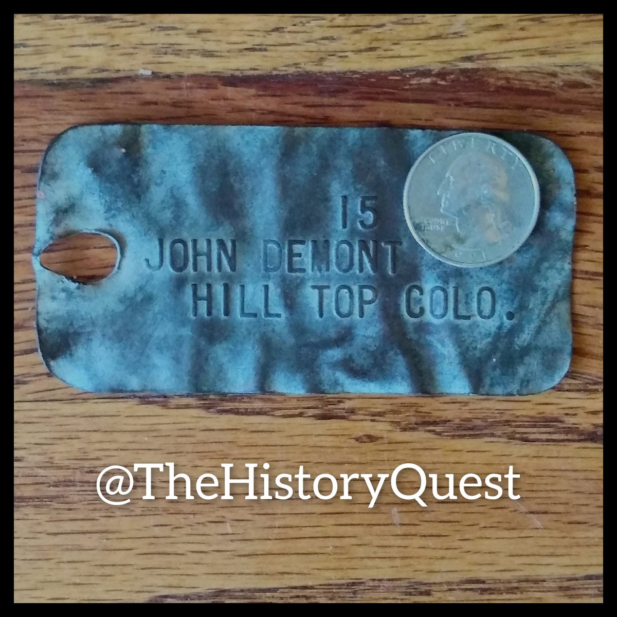 Ok Diggers and Pickers.  Any clue what this copper tag is? #coloradohistory #ranching #farming #elbertcounty #hilltopcolorado