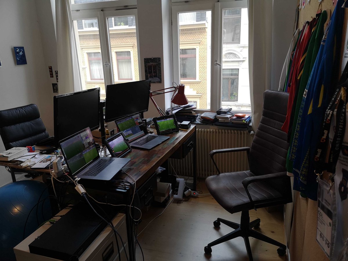 AndreasGHofmann's tweet photo. Sunday means #Bundesliga -> @HudlAnalysis solutions!
Running #HudlSportscode #ipcapture , Live-Importing #MultiAngle Video, Selective Sharing to two #HudlReplay iPads and #livecoding on two machines.#WFH Enjoyed the Games of our #Hudl-Users:@SCPaderborn07
@SSVJAHN
@VfL_1899
@sv98 https://t.co/4IYbjxMaj4