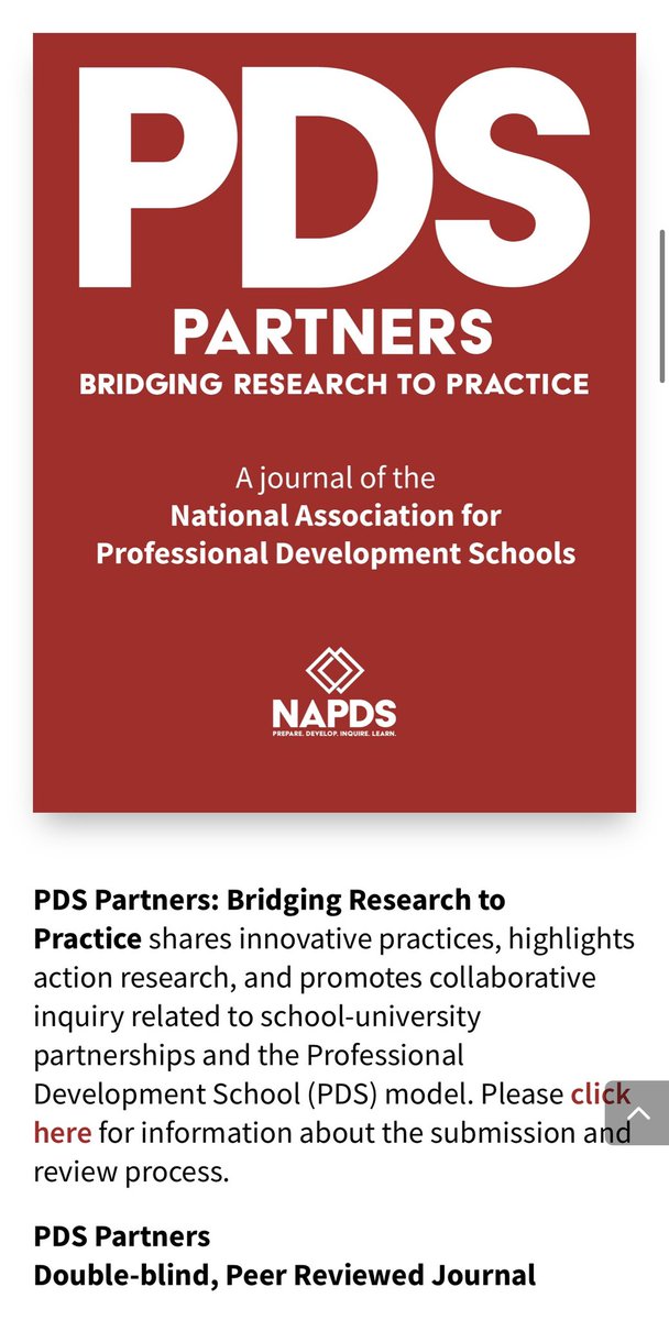 DrV_Profe's tweet photo. My first double-blind peer review journal for @NAPDS9. Thank you @Johnehenning and everyone at @monmouthu & @LBpublicschools for ALL the opportunities! ππ½ π€#TeacherResidency #MUStrong #LBStrong https://t.co/VKxlG9rzLo
