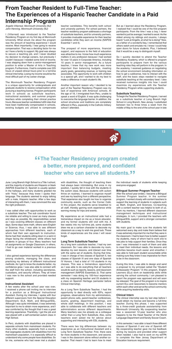 DrV_Profe's tweet photo. My first double-blind peer review journal for @NAPDS9. Thank you @Johnehenning and everyone at @monmouthu & @LBpublicschools for ALL the opportunities! ππ½ π€#TeacherResidency #MUStrong #LBStrong https://t.co/VKxlG9rzLo