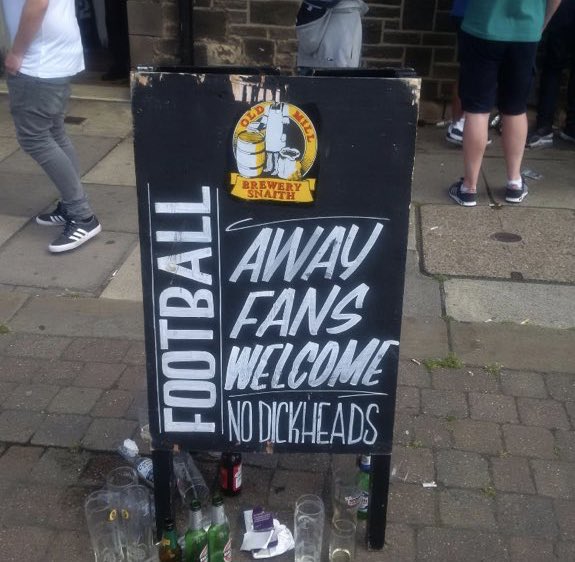 Which set of fans would not be allowed in?
