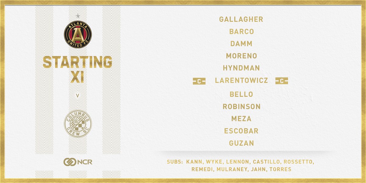 ATLUTD's tweet photo. #ATLUTD’s Starting XI vs Columbus Crew SC. https://t.co/I2D40Hlxvk