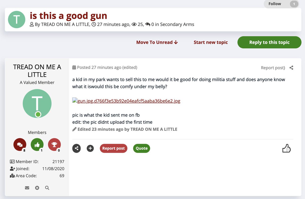 another high quality post from a brand new member of the mymilitia community, thank you all!would you like to meet another aspiring militia member on the murder enthusiasm forum?