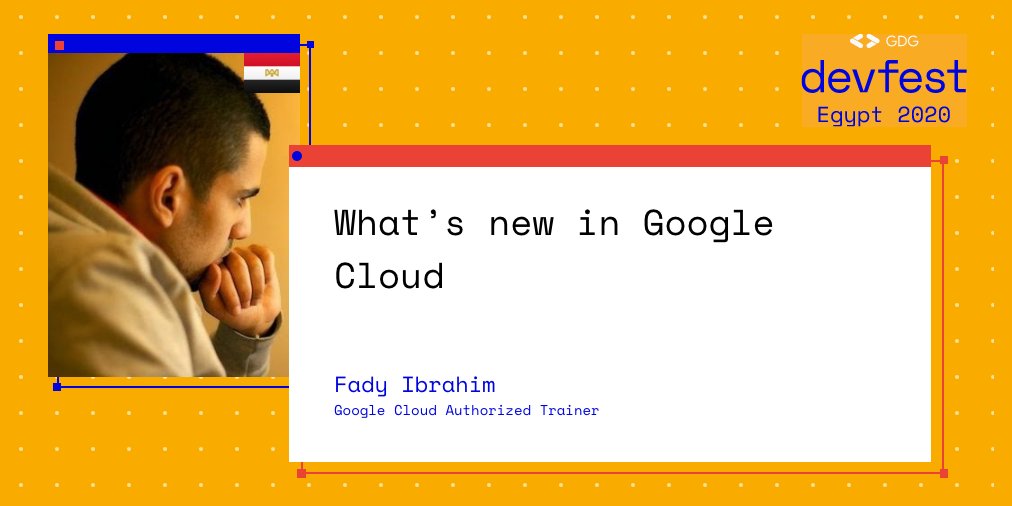 DevFestEgypt's tweet photo. Meet @FadyIbra our Google Cloud hero 😍🙌

Get to know whet's new in @GCPcloud and get all you #Cloud questions answered!

#DevFestEgypt #DevFest2020 https://t.co/aeBmekbXfu