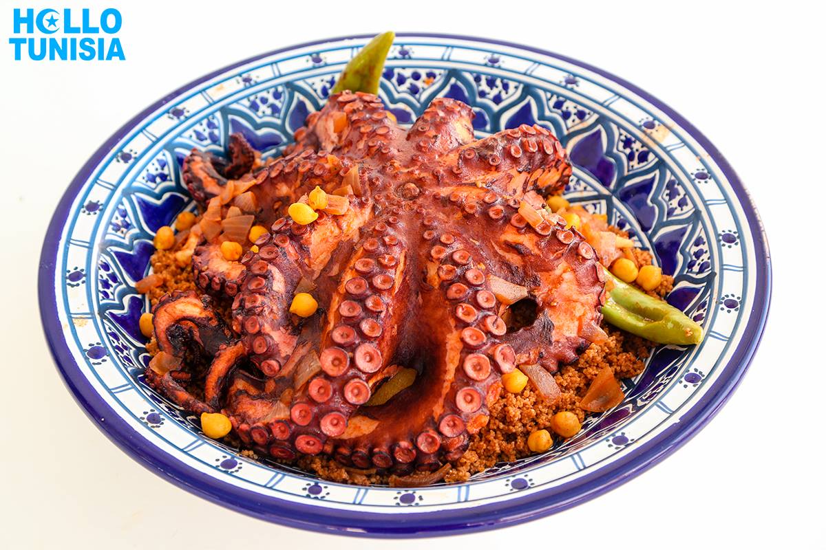 3) It is said that Tunisia and Spain have the best fish in the west Mediterranean. Hence its heavy usage in their cuisines!Almost every Tunisian lamb or chicken dish has a fish/sea food version, including couscous!Tuna is usually sprinkled on Tunisian salads and side dishes.